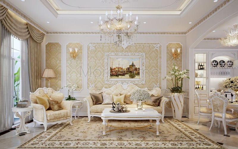 Thiết kế phòng khách liền bếp có vẻ đơn giản nhưng rất phù hợp, tạo ra một sự kết hợp hoàn hảo giữa những yếu tố cần thiết và sử dụng hiệu quả diện tích không gian của ngôi nhà.